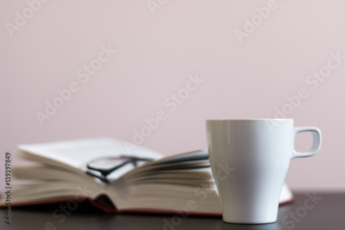 reading with cup of 