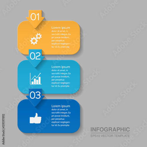 Vector infographic template, 3 options.