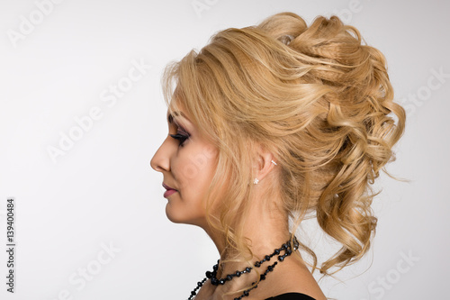 Profile of young blonde girl