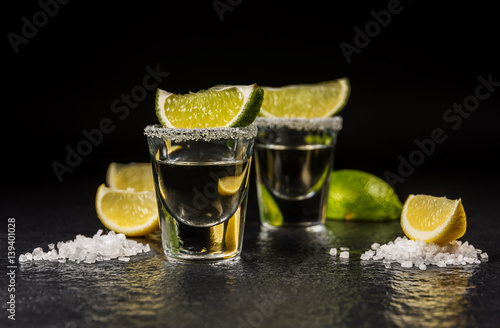 Tequila with lemon