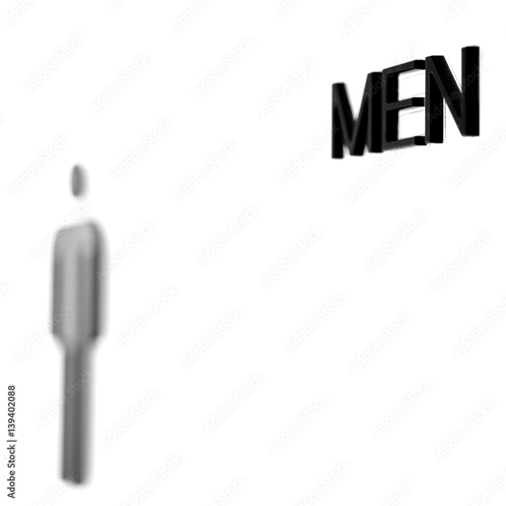 Blur focus symbol men's room Blur focus symbol men's room