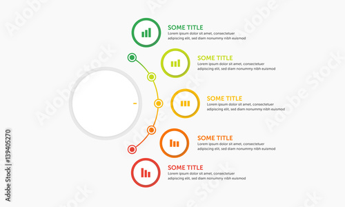 Abstract digital illustration Infographic for business progress