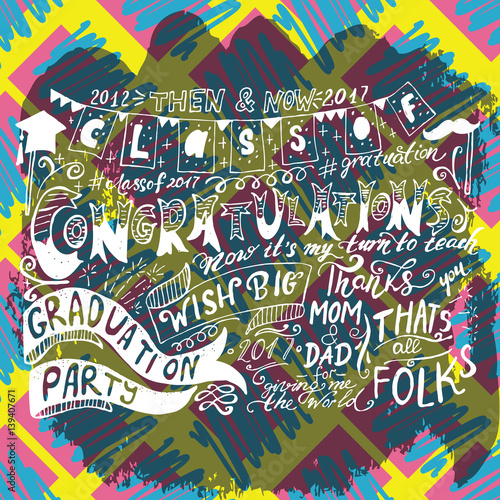Graduate Greeting card with lettering