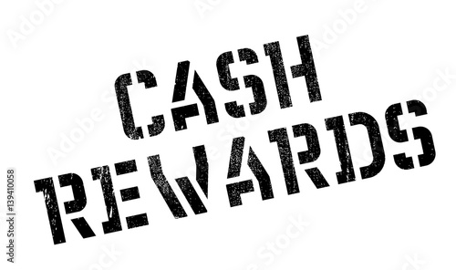 Cash Rewards rubber stamp. Grunge design with dust scratches. Effects can be easily removed for a clean, crisp look. Color is easily changed.