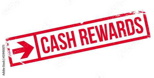 Cash Rewards rubber stamp. Grunge design with dust scratches. Effects can be easily removed for a clean, crisp look. Color is easily changed.