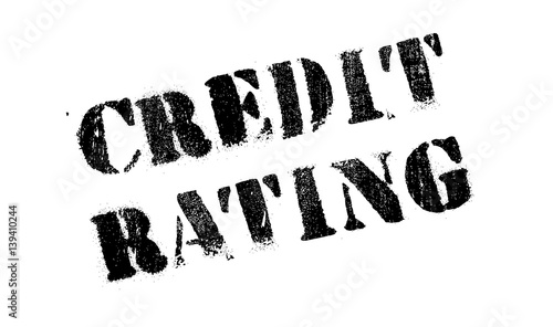 Credit Rating rubber stamp. Grunge design with dust scratches. Effects can be easily removed for a clean, crisp look. Color is easily changed.