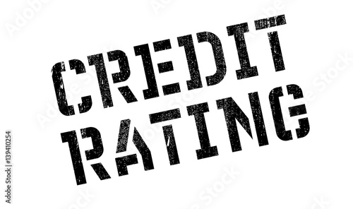 Credit Rating rubber stamp. Grunge design with dust scratches. Effects can be easily removed for a clean, crisp look. Color is easily changed.