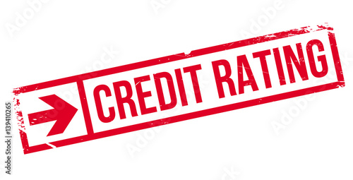 Credit Rating rubber stamp. Grunge design with dust scratches. Effects can be easily removed for a clean, crisp look. Color is easily changed.
