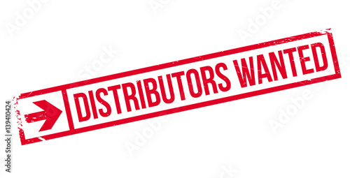 Distributors Wanted rubber stamp. Grunge design with dust scratches. Effects can be easily removed for a clean, crisp look. Color is easily changed.