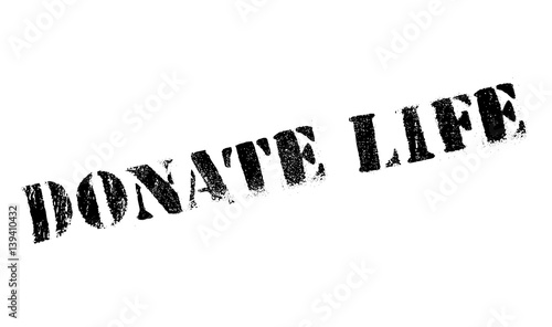 Donate Life rubber stamp. Grunge design with dust scratches. Effects can be easily removed for a clean, crisp look. Color is easily changed.