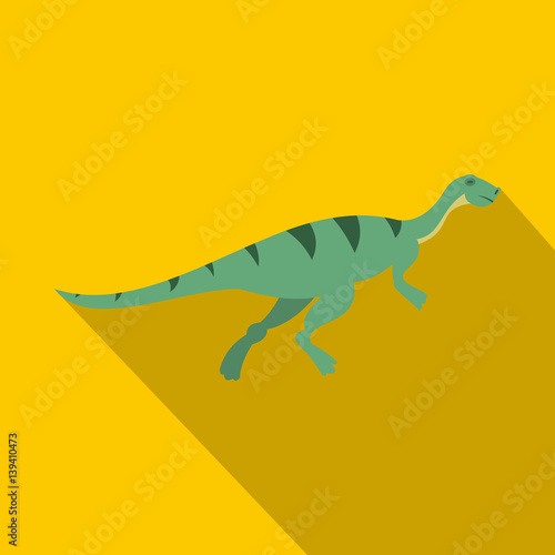 Gallimimus dinosaur icon, flat style © ylivdesign