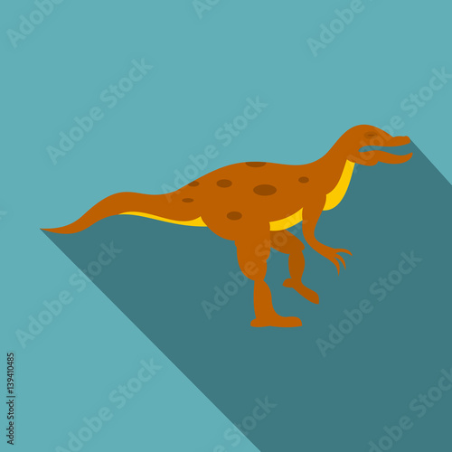 Ornithopod dinosaur icon  flat style