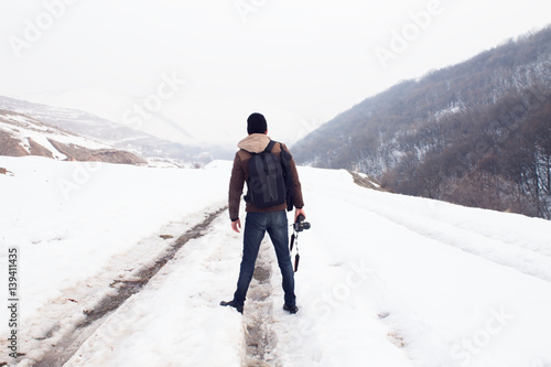 Photographer in winter.