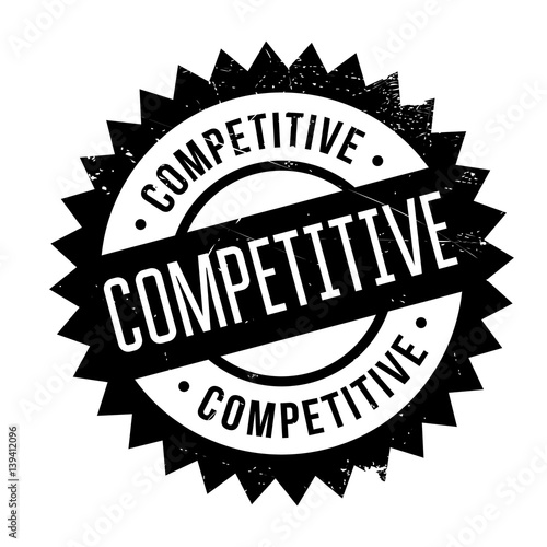 Competitive rubber stamp. Grunge design with dust scratches. Effects can be easily removed for a clean, crisp look. Color is easily changed.
