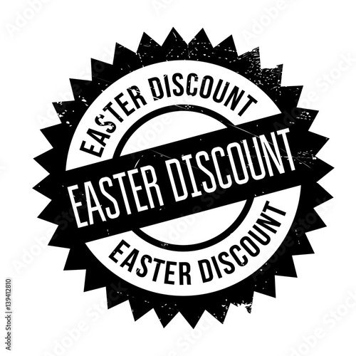Easter Discount rubber stamp. Grunge design with dust scratches. Effects can be easily removed for a clean, crisp look. Color is easily changed.