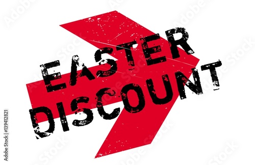 Easter Discount rubber stamp. Grunge design with dust scratches. Effects can be easily removed for a clean, crisp look. Color is easily changed.
