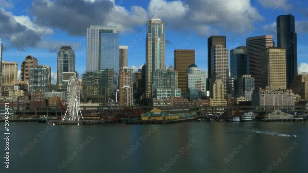 Seattle shoreline aerial view Seattle shoreline aerial view