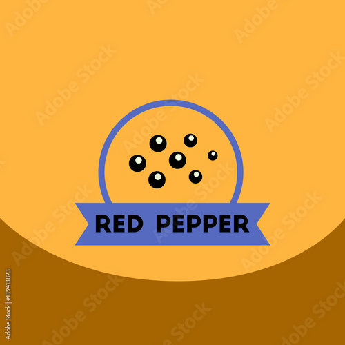flat vector icon design collection Kitchenware seasoning red pepper