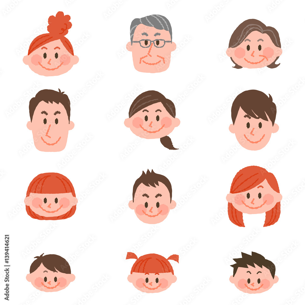 people of various ages with vector illustration people of various ages with vector illustration