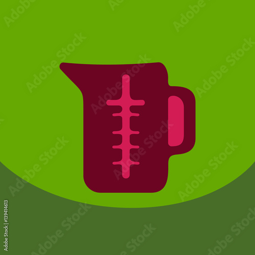 Illustration of the measuring jug icon water vessel photo