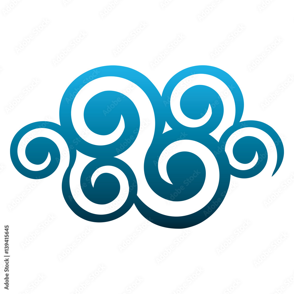 blue cloud spirals and swirls shape vector illustration blue cloud spirals and swirls shape vector illustration