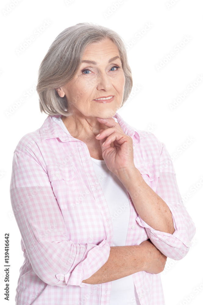 Portrait of a beautiful happy elderly woman Portrait of a beautiful happy elderly woman
