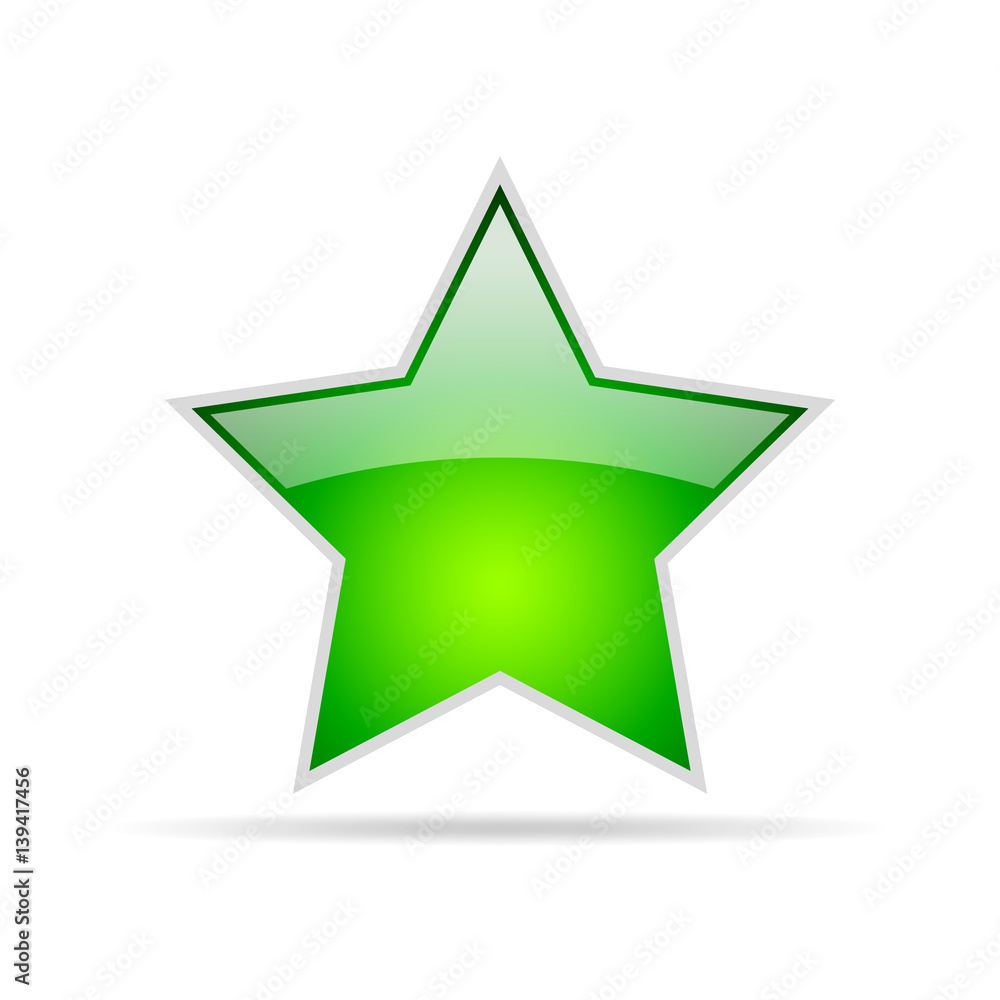 Glossy star icon. Vector illustration. Glossy star icon. Vector illustration.