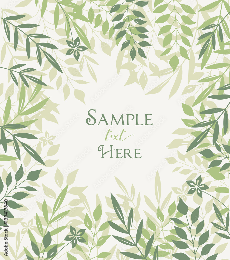 Obraz premium Vector branches of leaves