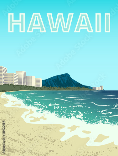 Waikiki beach of Oahu island