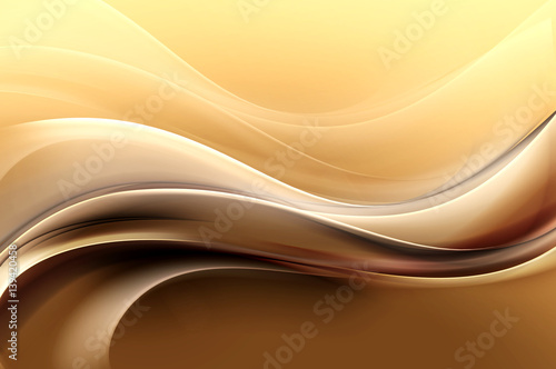 Design trendy elements for card, website, wallpaper, presentation. Brown gold modern bright waves art. Blurred pattern effect background. Abstract creative graphic template. Decorative business style.