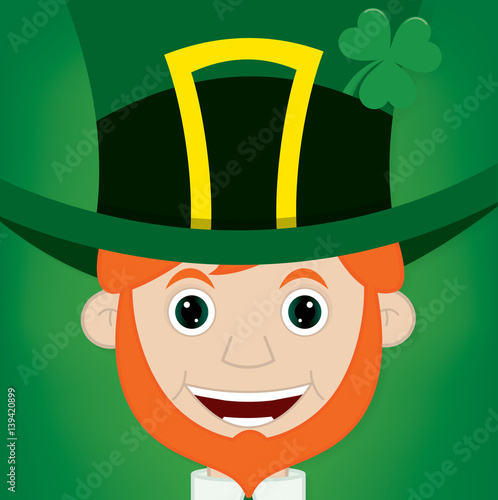 Wallpaper Mural Cute cartoon leprechaun card in vector format. Torontodigital.ca