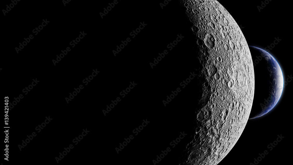 Obraz premium earth behind the far side of the moon