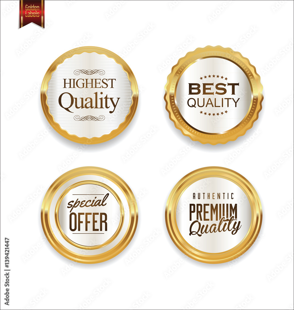 Luxury sale golden labels collection Luxury sale golden labels collection