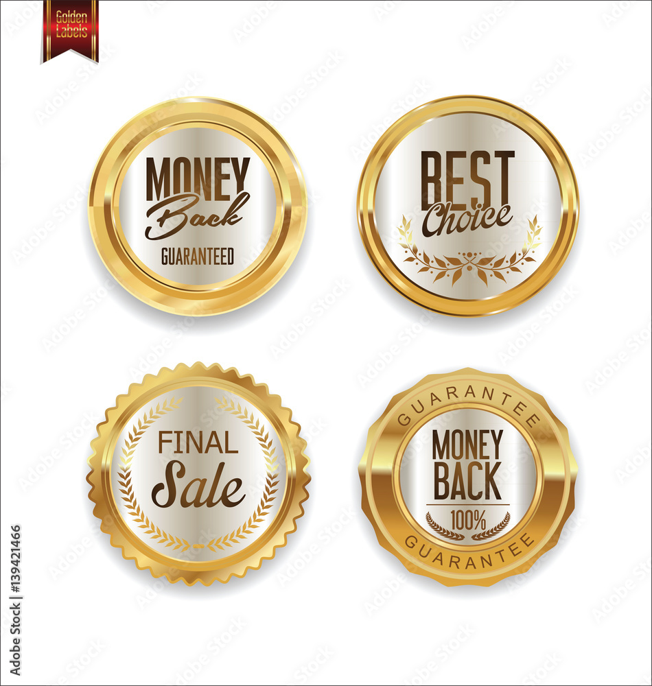 Luxury sale golden labels collection Luxury sale golden labels collection