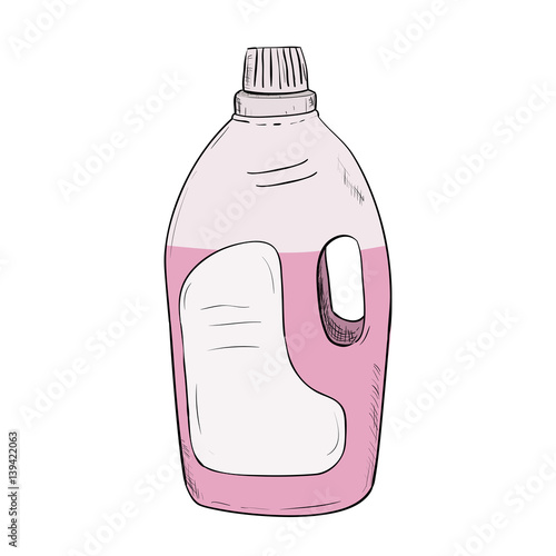 Vector color sketch of bottle