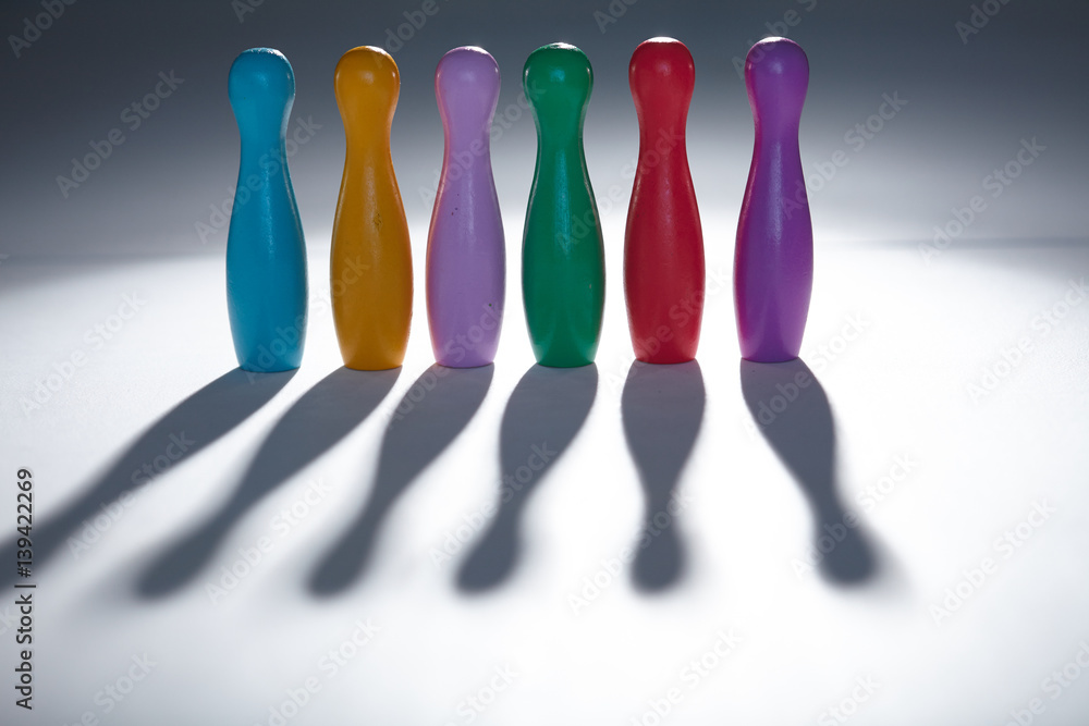 Colorful plastic skittles Colorful plastic skittles