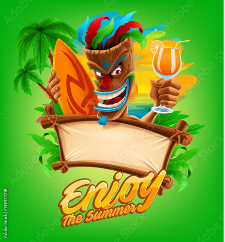 summer banner for beach bar