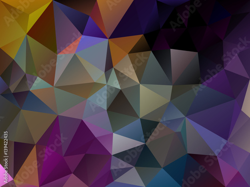 vector abstract irregular polygon background with a triangle pattern in dark purple multi color