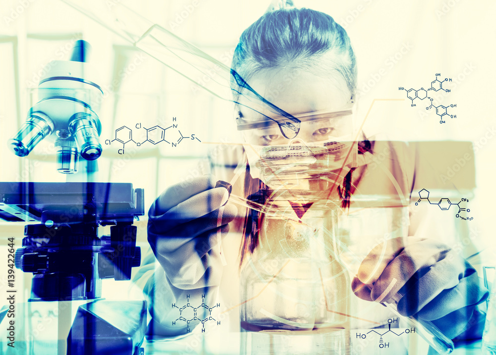 scientist with equipment and science experiments scientist with equipment and science experiments