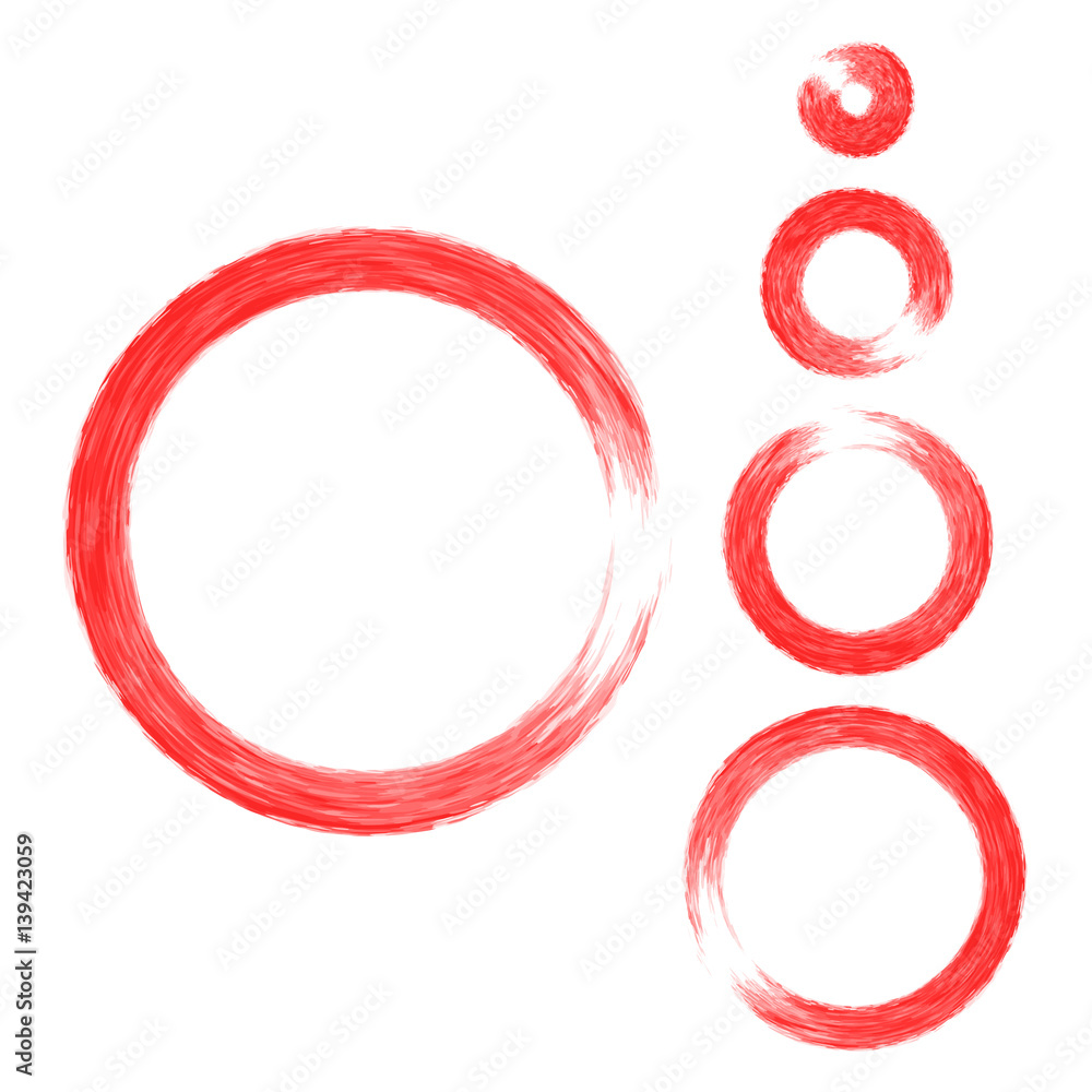 Grunge color circle with brush Grunge color circle with brush