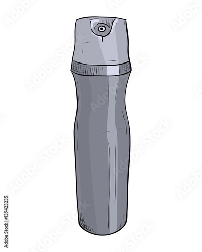 Vector color sketch bottles of hair spray