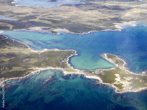 Obraz na płótnie Aerial view of the Falklands / Malvinas w salonie