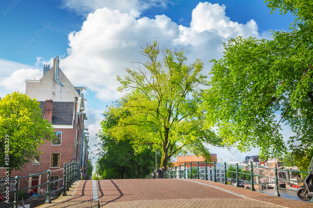 Fototapeta premium Canal in Amsterdam