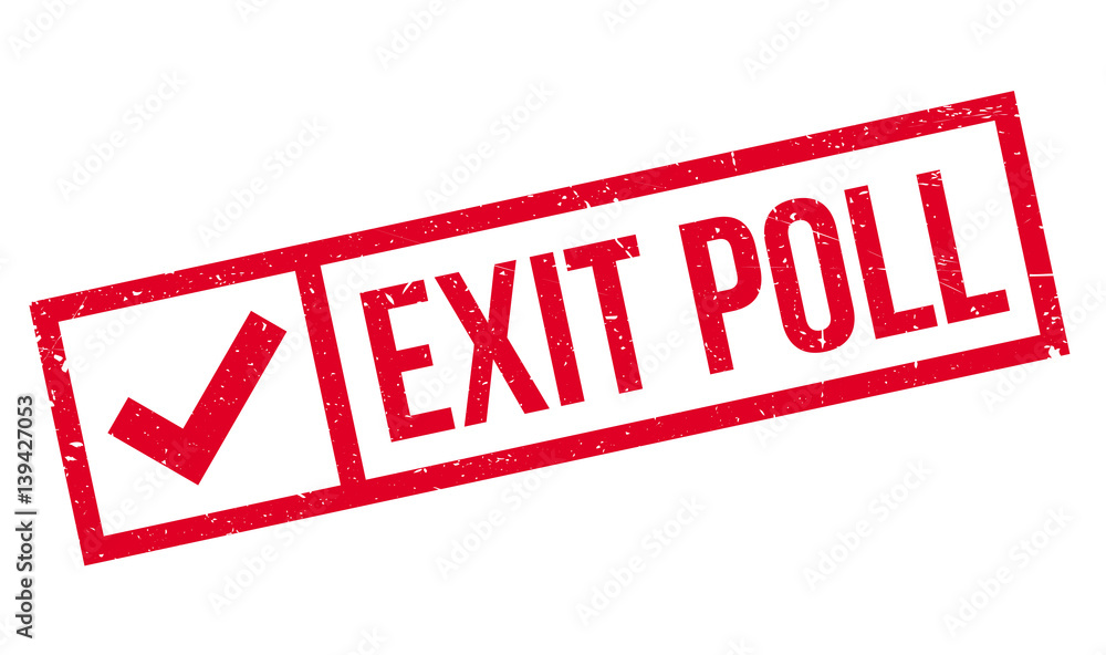 Exit Poll rubber stamp. Grunge design with dust scratches. Effects can be easily removed for a clean, crisp look. Color is easily changed. Exit Poll rubber stamp. Grunge design with dust scratches. Effects can be easily removed for a clean, crisp look. Color is easily changed.