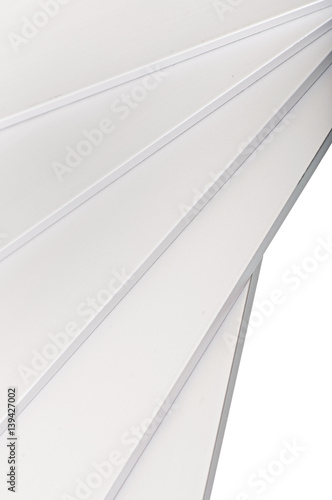 Abstract background of the metal aluminum strips.