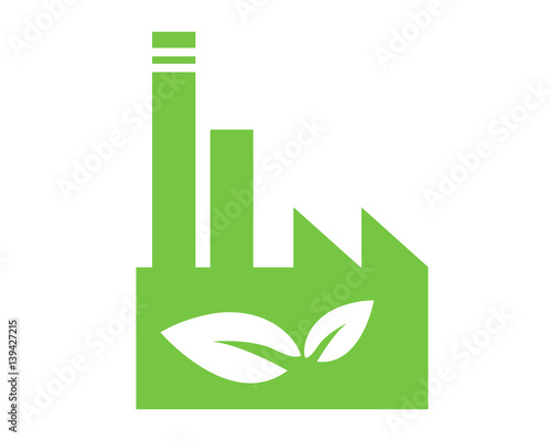 industria ecosostenibile  illustrazione vettoriale verde