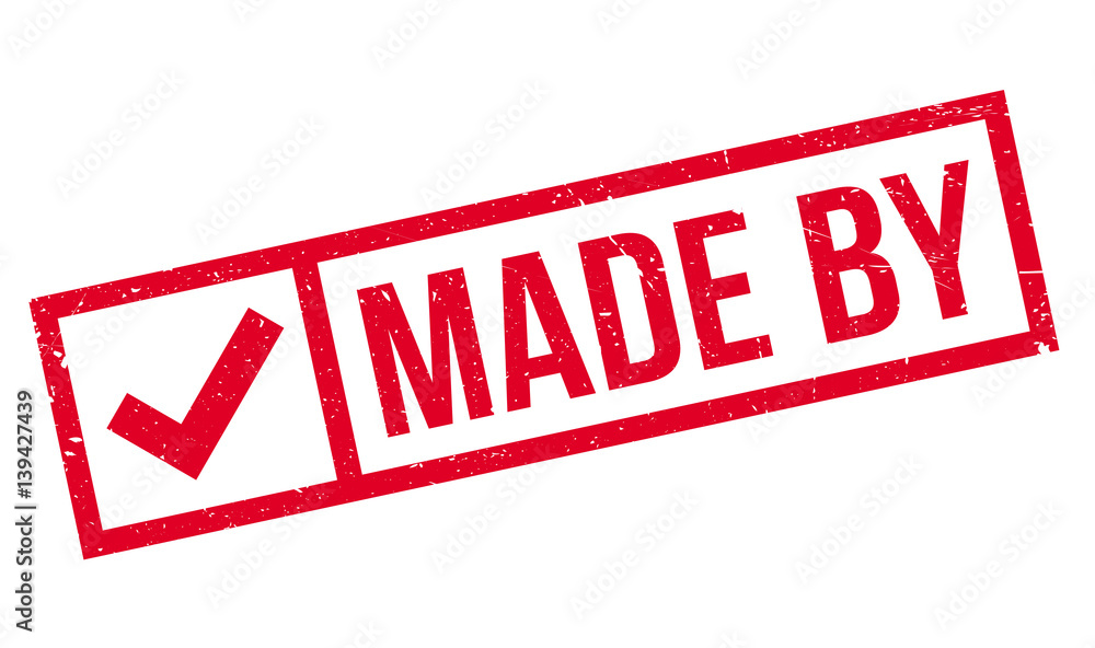 Made By rubber stamp. Grunge design with dust scratches. Effects can be easily removed for a clean, crisp look. Color is easily changed. Made By rubber stamp. Grunge design with dust scratches. Effects can be easily removed for a clean, crisp look. Color is easily changed.