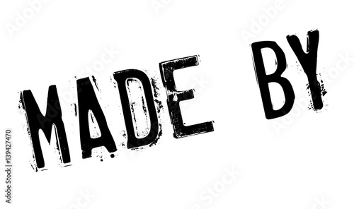 Made By rubber stamp. Grunge design with dust scratches. Effects can be easily removed for a clean, crisp look. Color is easily changed.