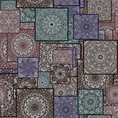 Colorful floral seamless pattern