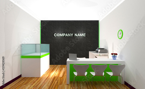 Sales office interior 3D Rendering